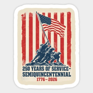 Semiquincentennial Flag Raising Tribute Sticker